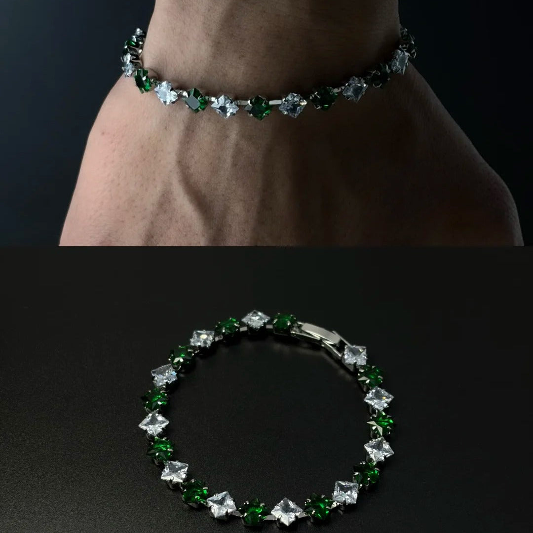 Alternating Color Cubic Zirconia Bracelet