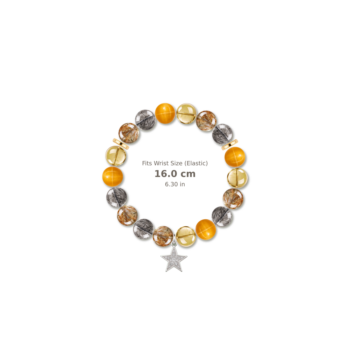 Black Gold Orbit Bracelet mixed crystal bracelet design — alternating beads with evenly spaced accents and reference-style soft shadow