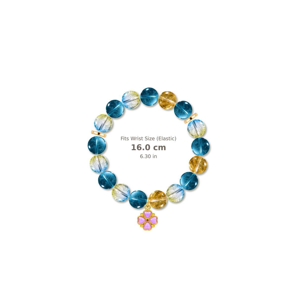 Bright Possibility Bracelet mixed crystal bracelet design — alternating beads with evenly spaced accents and reference-style soft shadow