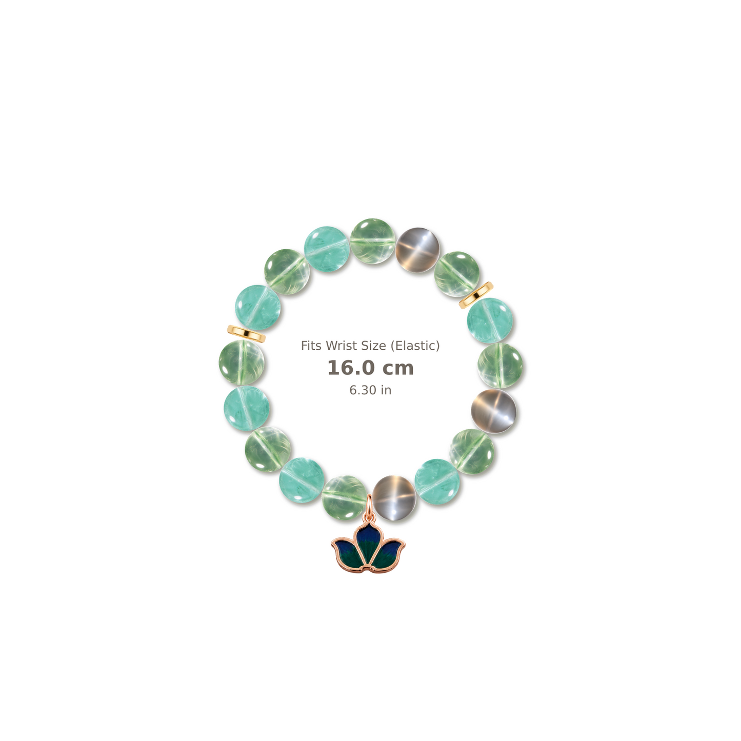 Creative Bloom Bracelet mixed crystal bracelet design — alternating beads with evenly spaced accents and reference-style soft shadow