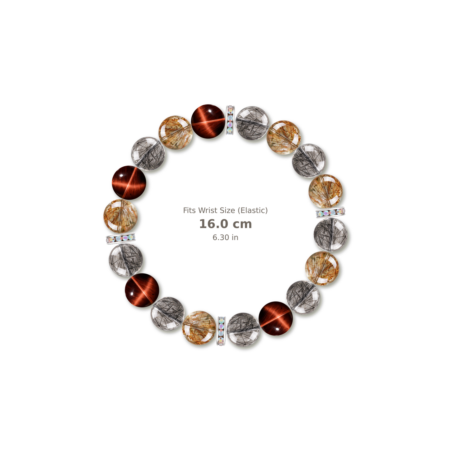 Crimson Drive Bracelet mixed crystal bracelet design — alternating beads with evenly spaced accents and reference-style soft shadow
