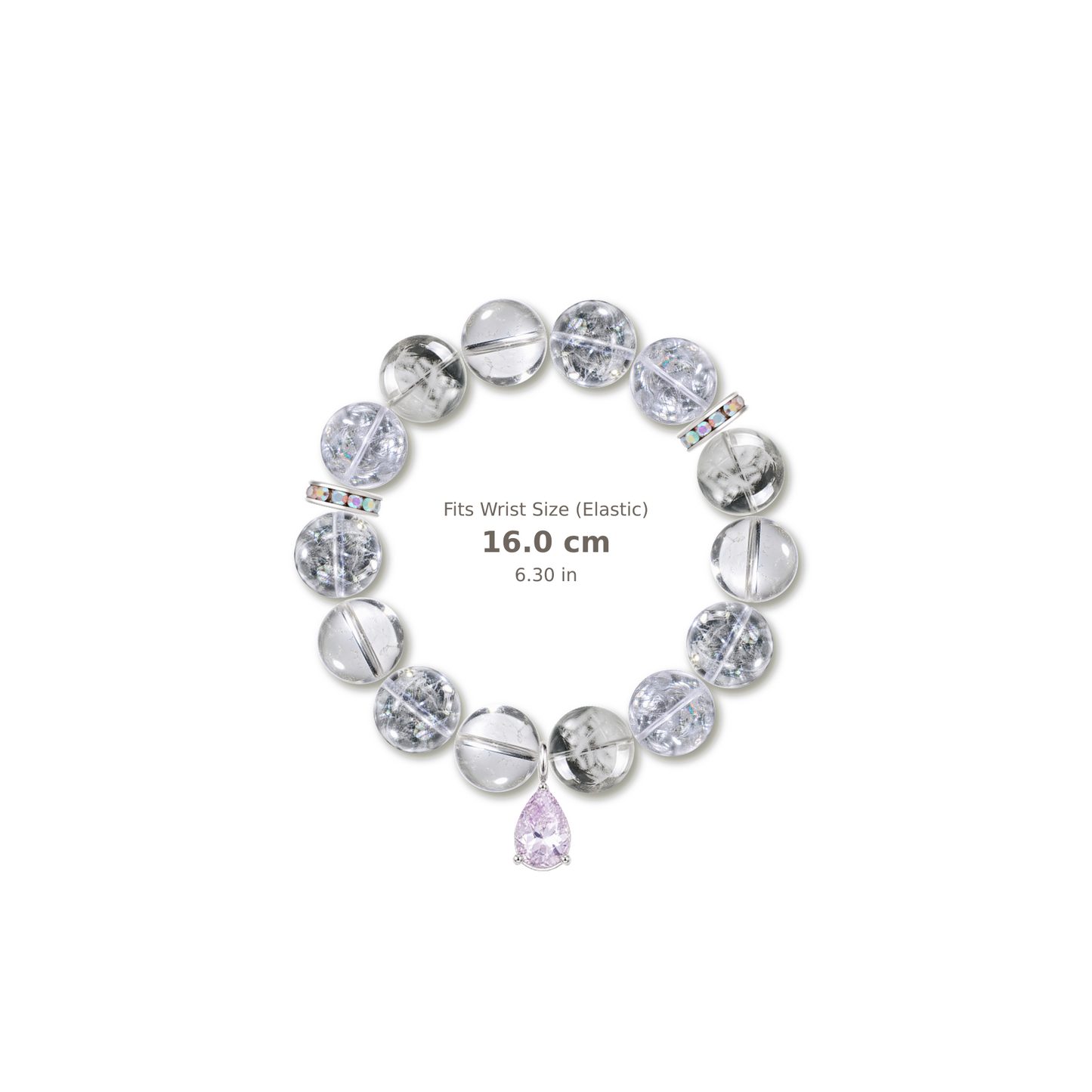 Crystal Snow Bracelet mixed crystal bracelet design — alternating beads with evenly spaced accents and reference-style soft shadow