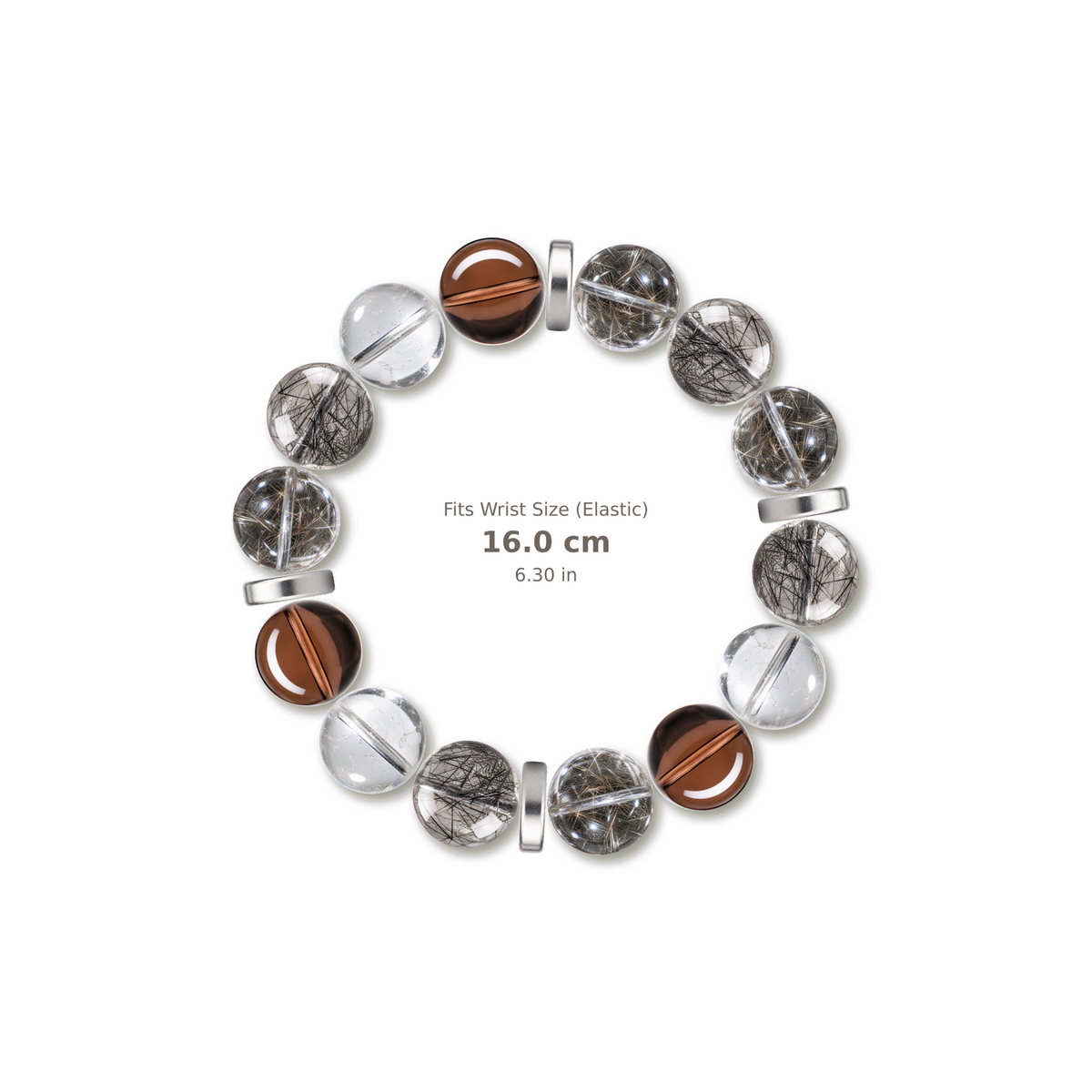 Focus Line Bracelet mixed crystal bracelet design — alternating beads with evenly spaced accents and reference-style soft shadow