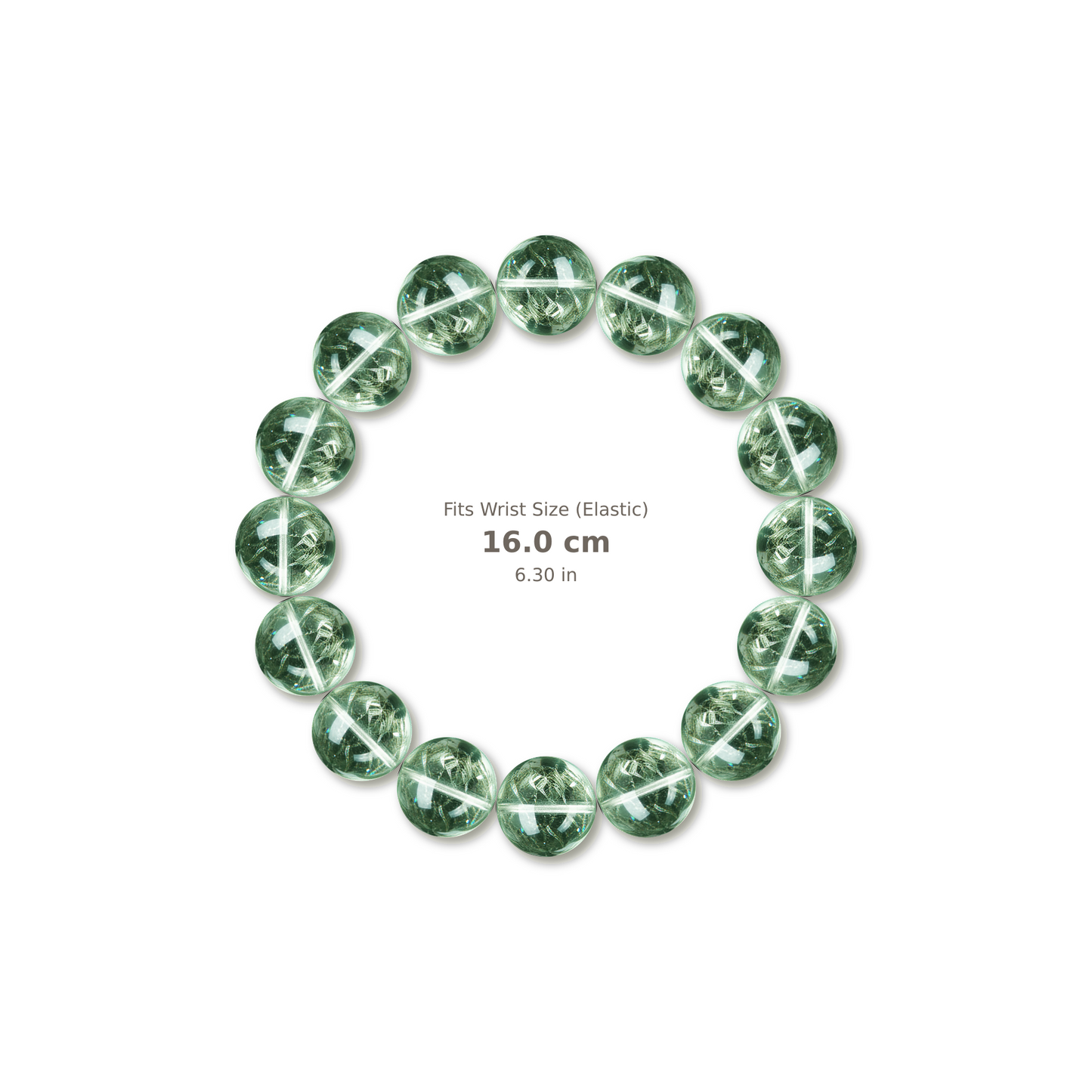 Green Azeztulite Bracelet bracelet design — contact spacing 8mm, reference-style soft shadow, no string v9