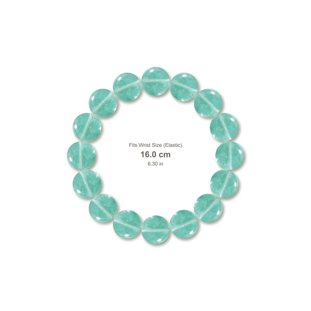 Green Fluorite Bracelet bracelet design — contact spacing 8mm, reference-style soft shadow, no string v9