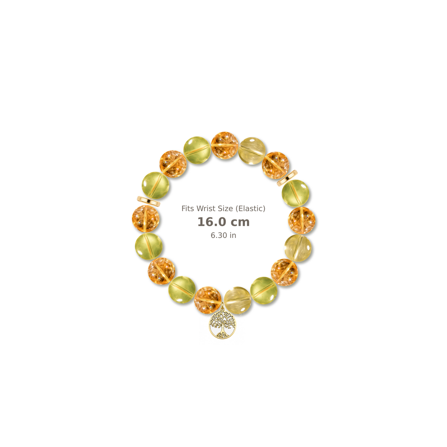 Green Fortune Bracelet mixed crystal bracelet design — alternating beads with evenly spaced accents and reference-style soft shadow