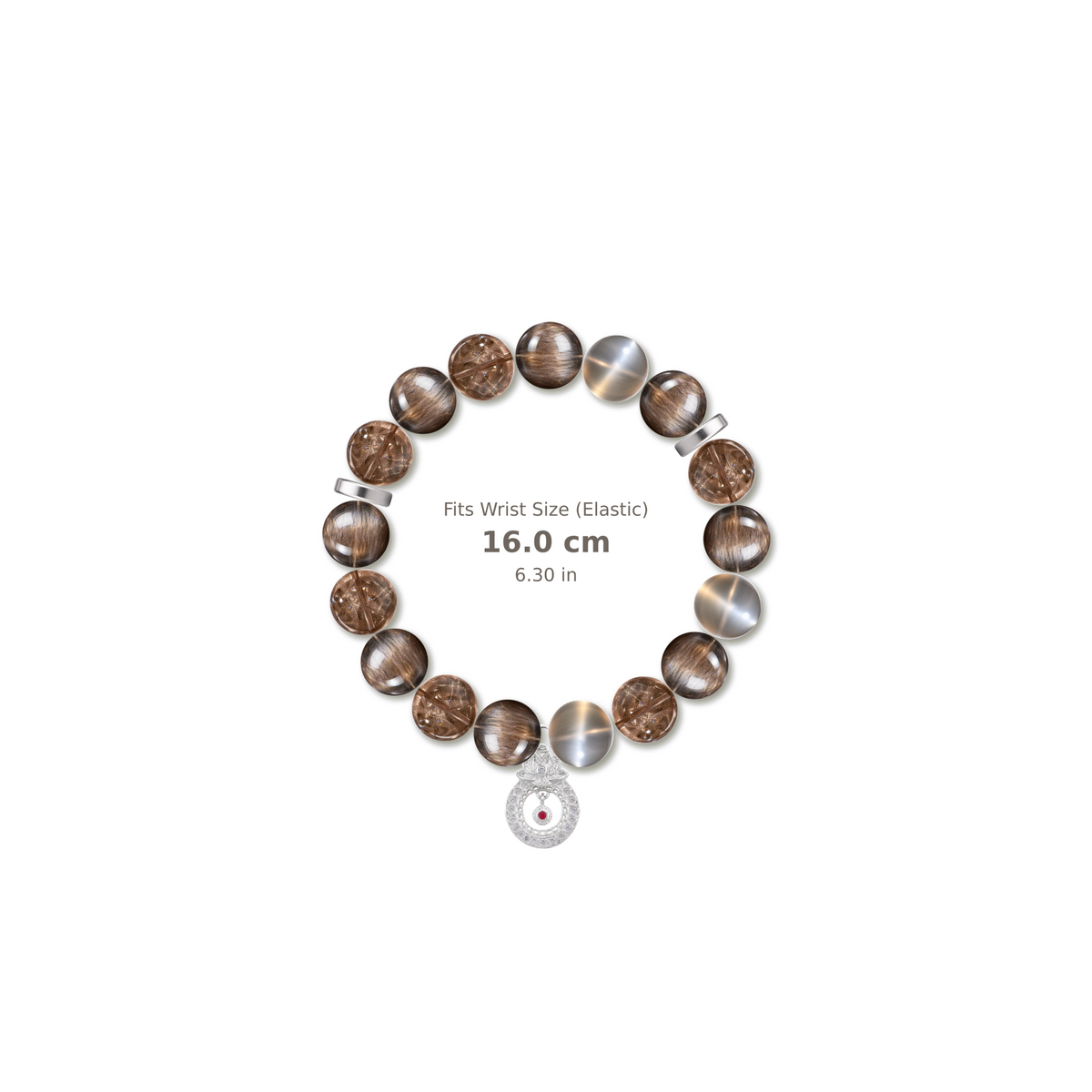 Green Renewal Bracelet mixed crystal bracelet design — alternating beads with evenly spaced accents and reference-style soft shadow