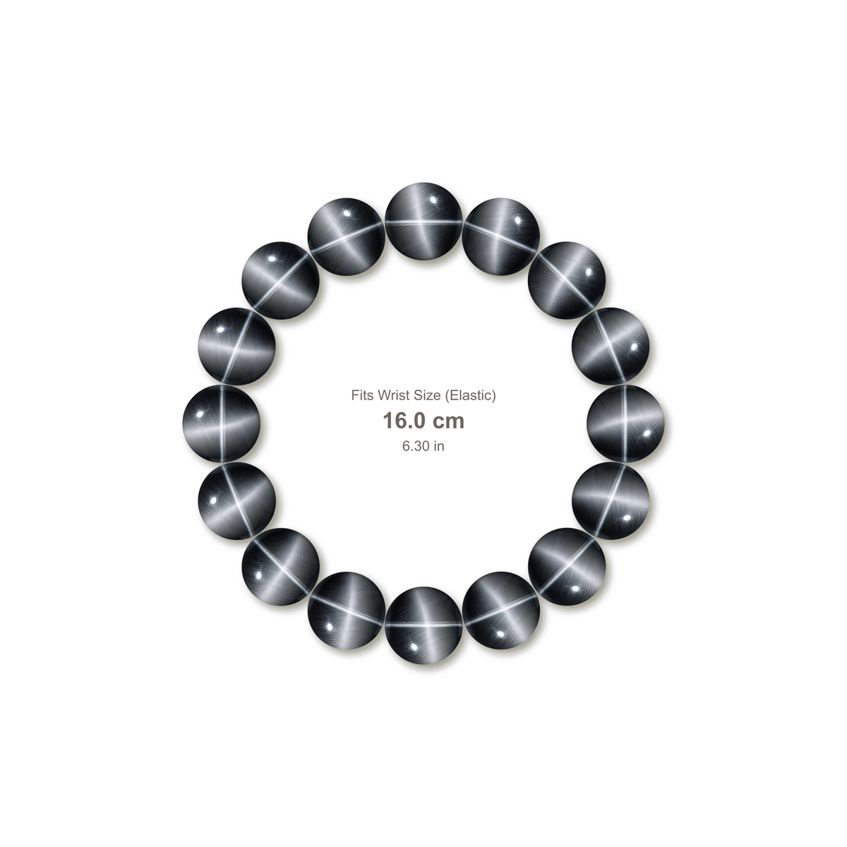 Hawk's Eye Bracelet bracelet design — contact spacing 8mm, reference-style soft shadow, no string v9