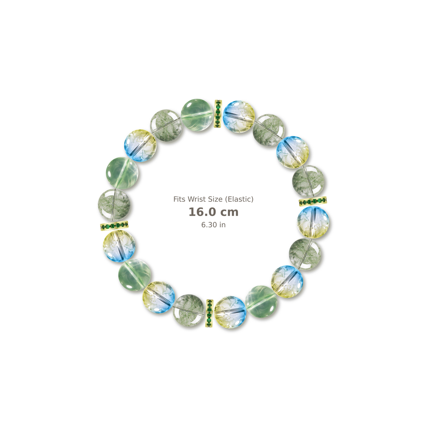 Inspired Sky Bracelet mixed crystal bracelet design — alternating beads with evenly spaced accents and reference-style soft shadow