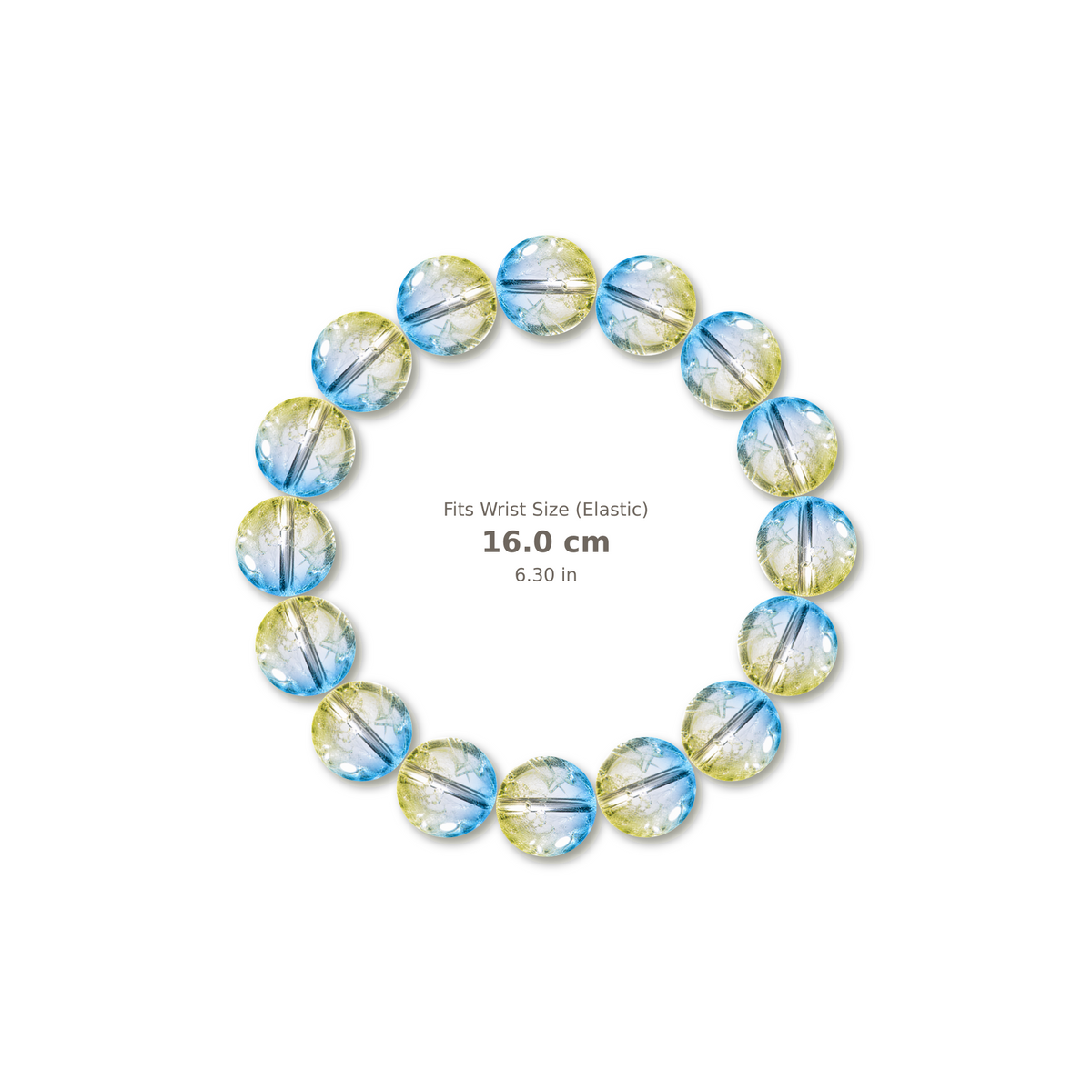 Mystic Topaz Bracelet bracelet design — contact spacing 8mm, reference-style soft shadow, no string v9