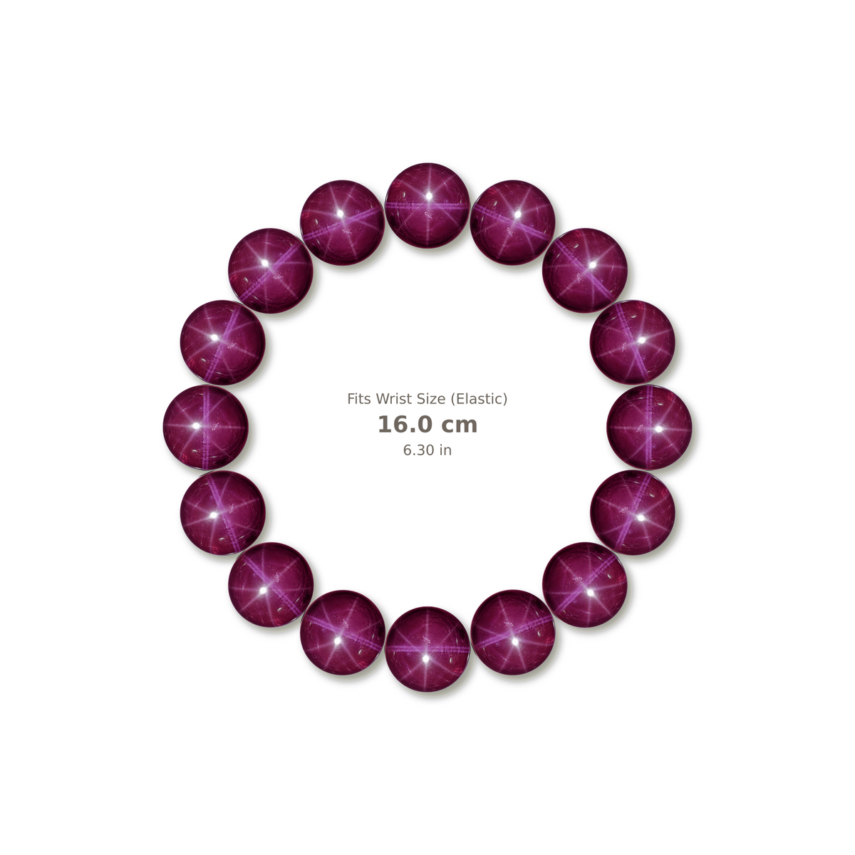 Star Garnet Bracelet bracelet design — contact spacing 10mm, reference-style soft shadow, no string v9