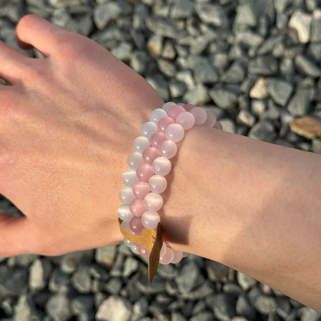 Soft Glow Cat’s Eye Three-Bracelet Set