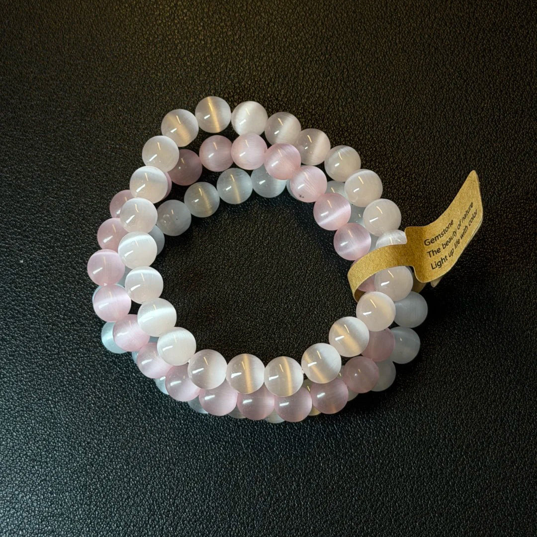 Soft Glow Cat’s Eye Three-Bracelet Set