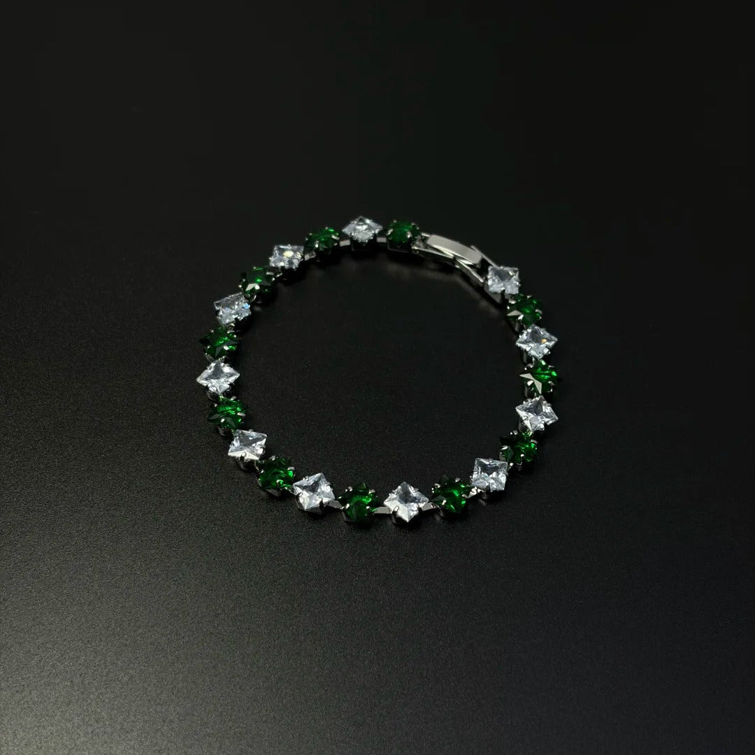 Alternating Color Cubic Zirconia Bracelet