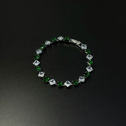 Alternating Color Cubic Zirconia Bracelet