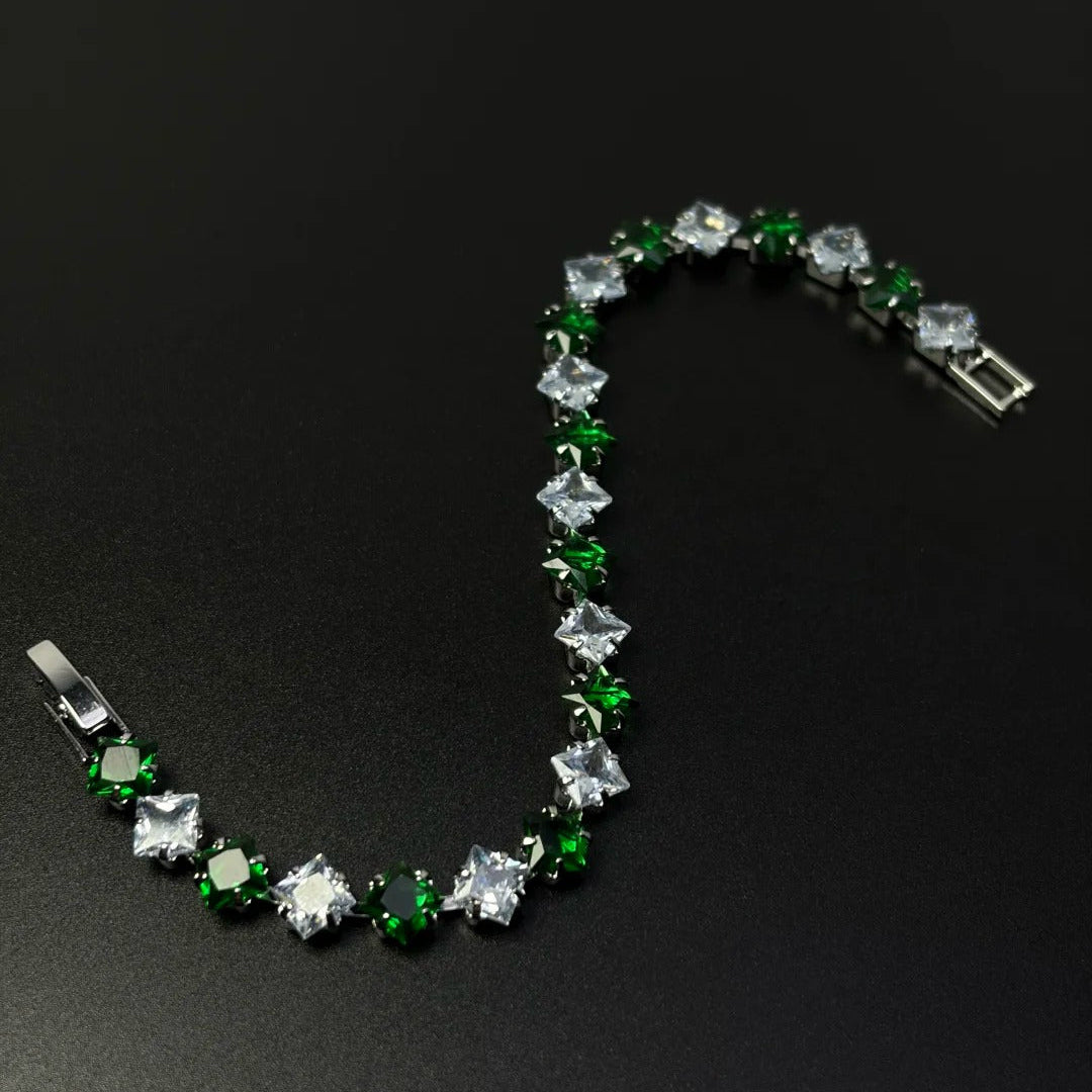 Alternating Color Cubic Zirconia Bracelet
