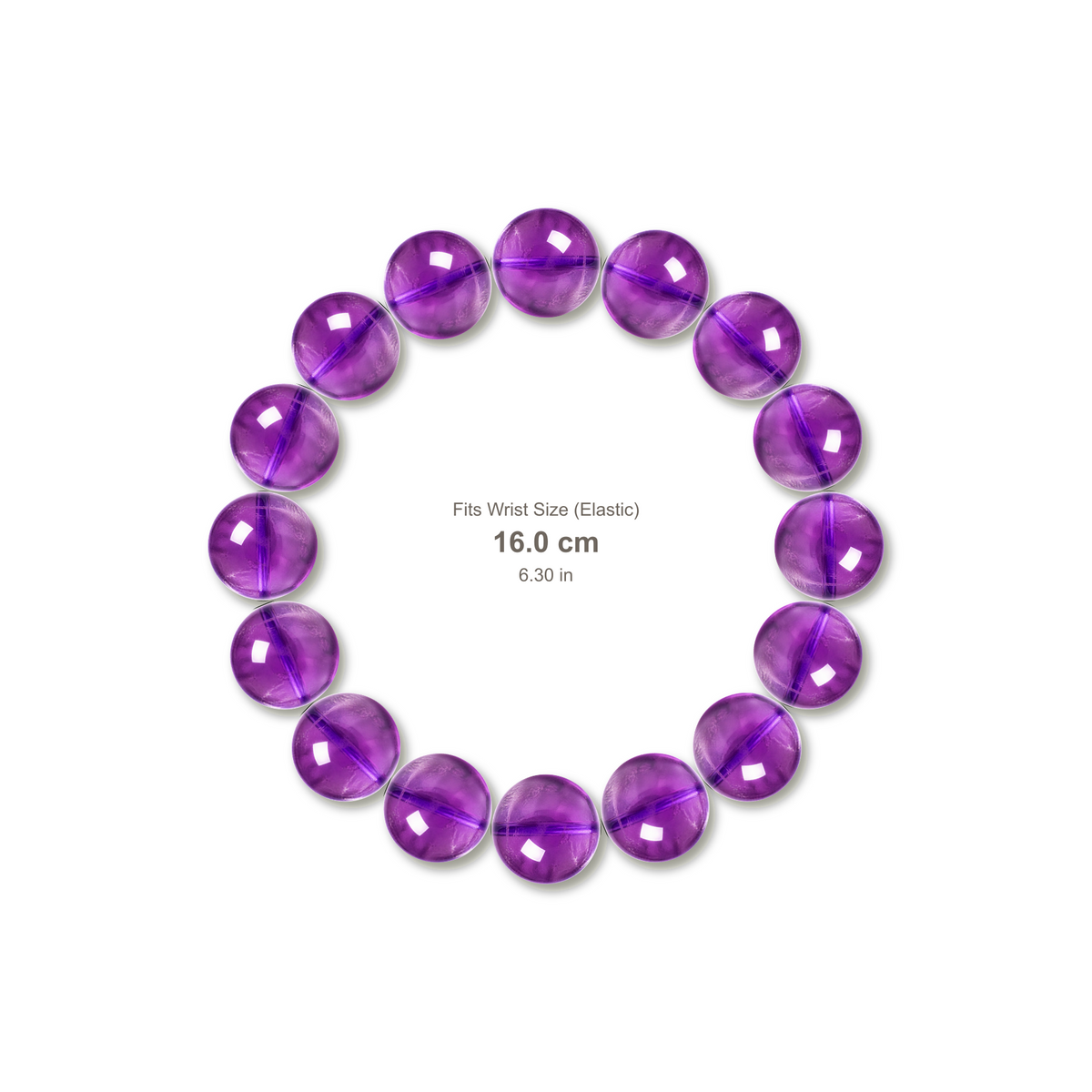 Amethyst Bracelet bracelet design — contact spacing 10mm, reference-style soft shadow, no string v9