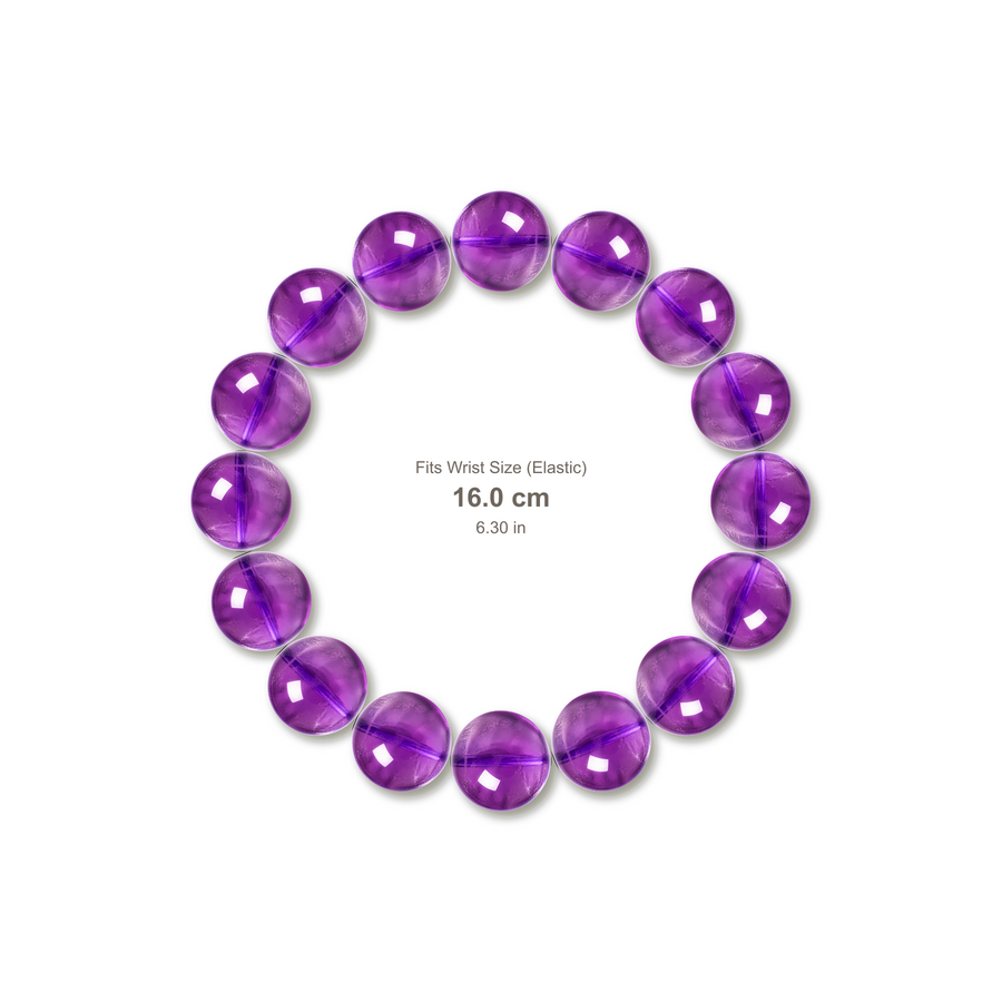 Amethyst Bracelet bracelet design — contact spacing 10mm, reference-style soft shadow, no string v9