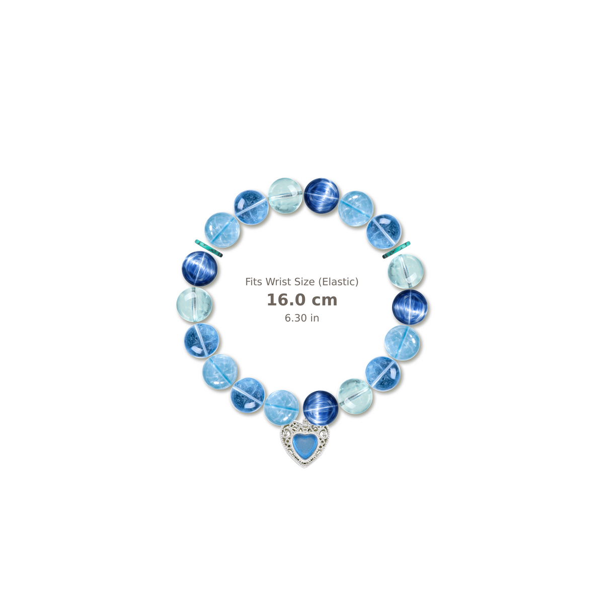 Aquamarine Tides Bracelet mixed crystal bracelet design — alternating beads with evenly spaced accents and reference-style soft shadow