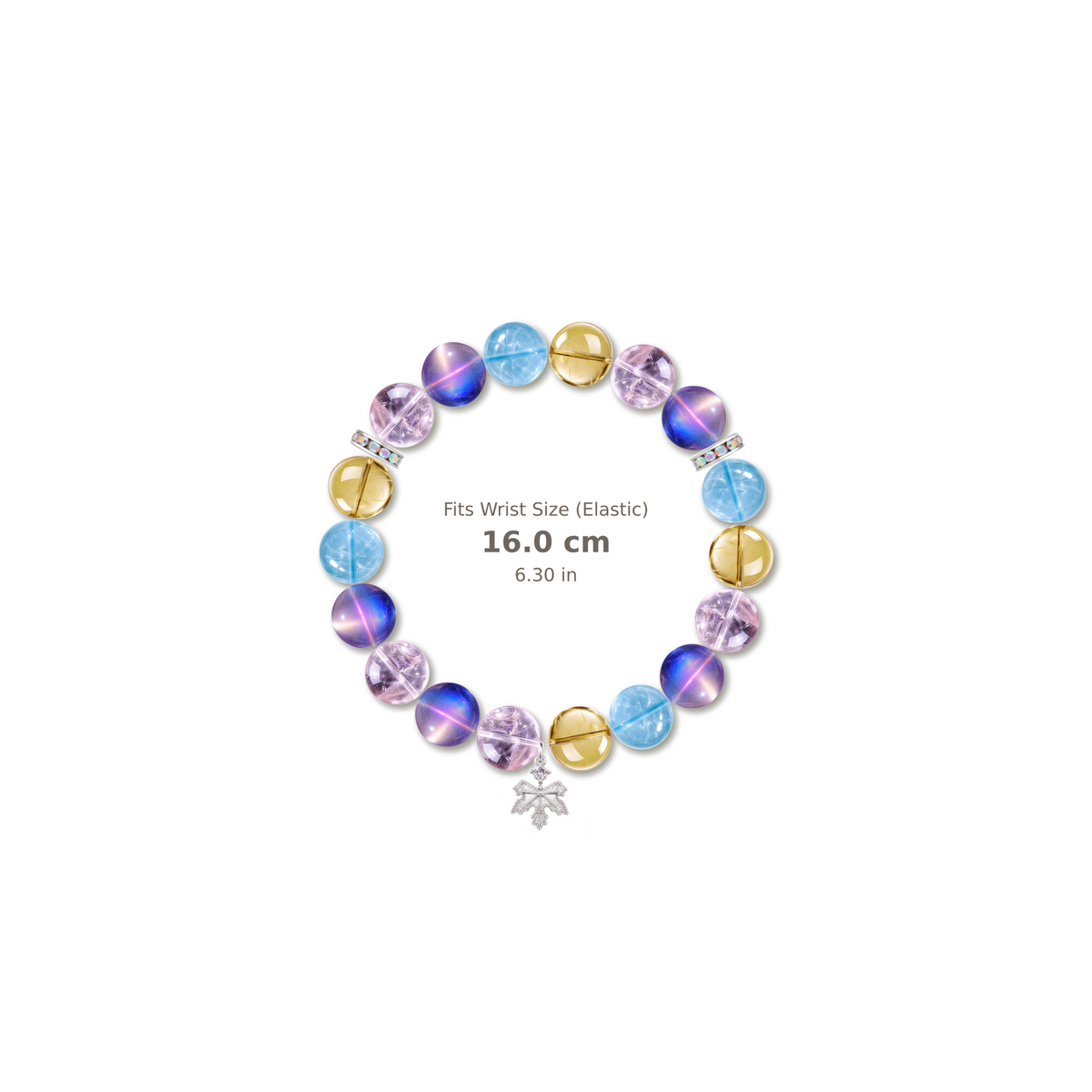 Best Friend Bracelet mixed crystal bracelet design — alternating beads with evenly spaced accents and reference-style soft shadow