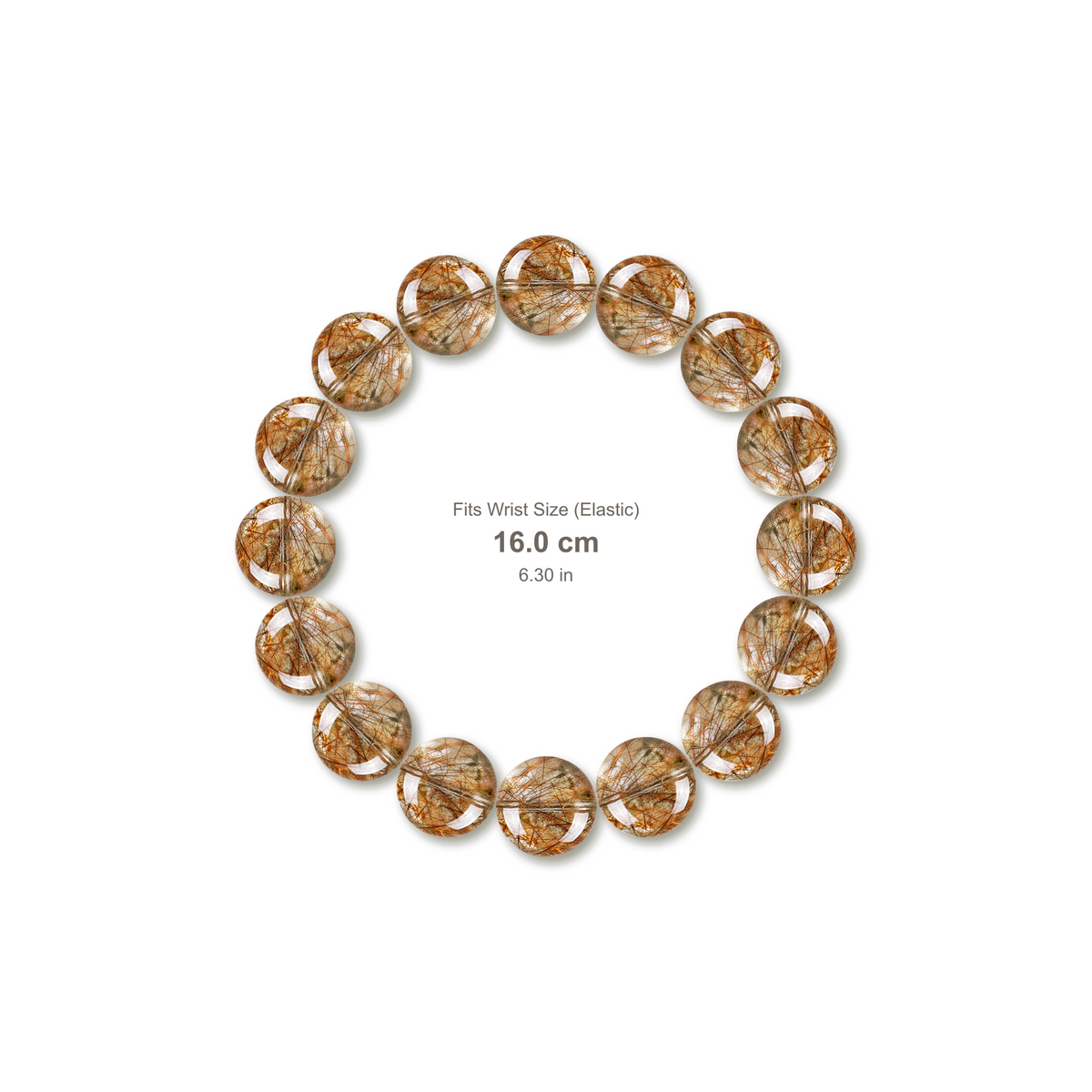 Black Gold Super Seven Bracelet bracelet design — contact spacing 8mm, reference-style soft shadow, no string v9