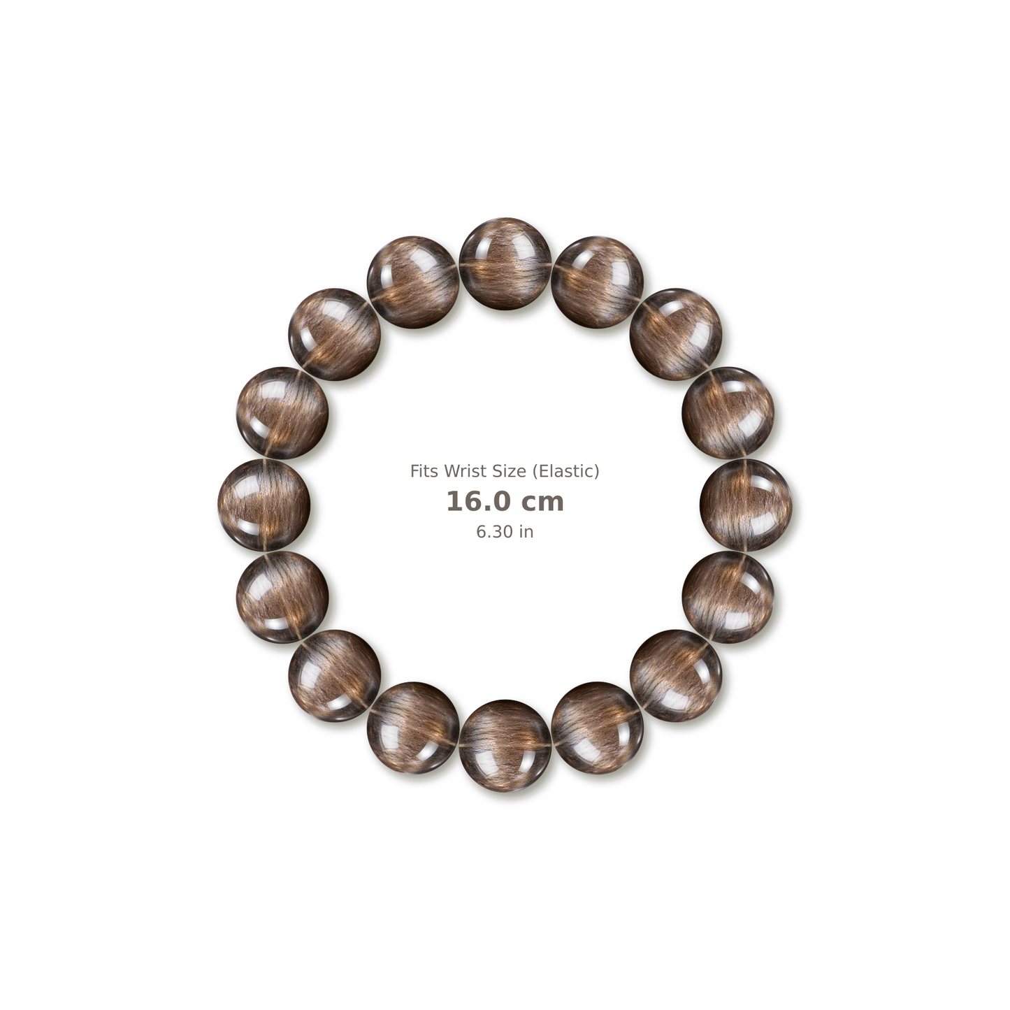 Black Phantom Cat's Eye Quartz Bracelet bracelet design — contact spacing 8mm, reference-style soft shadow, no string v9