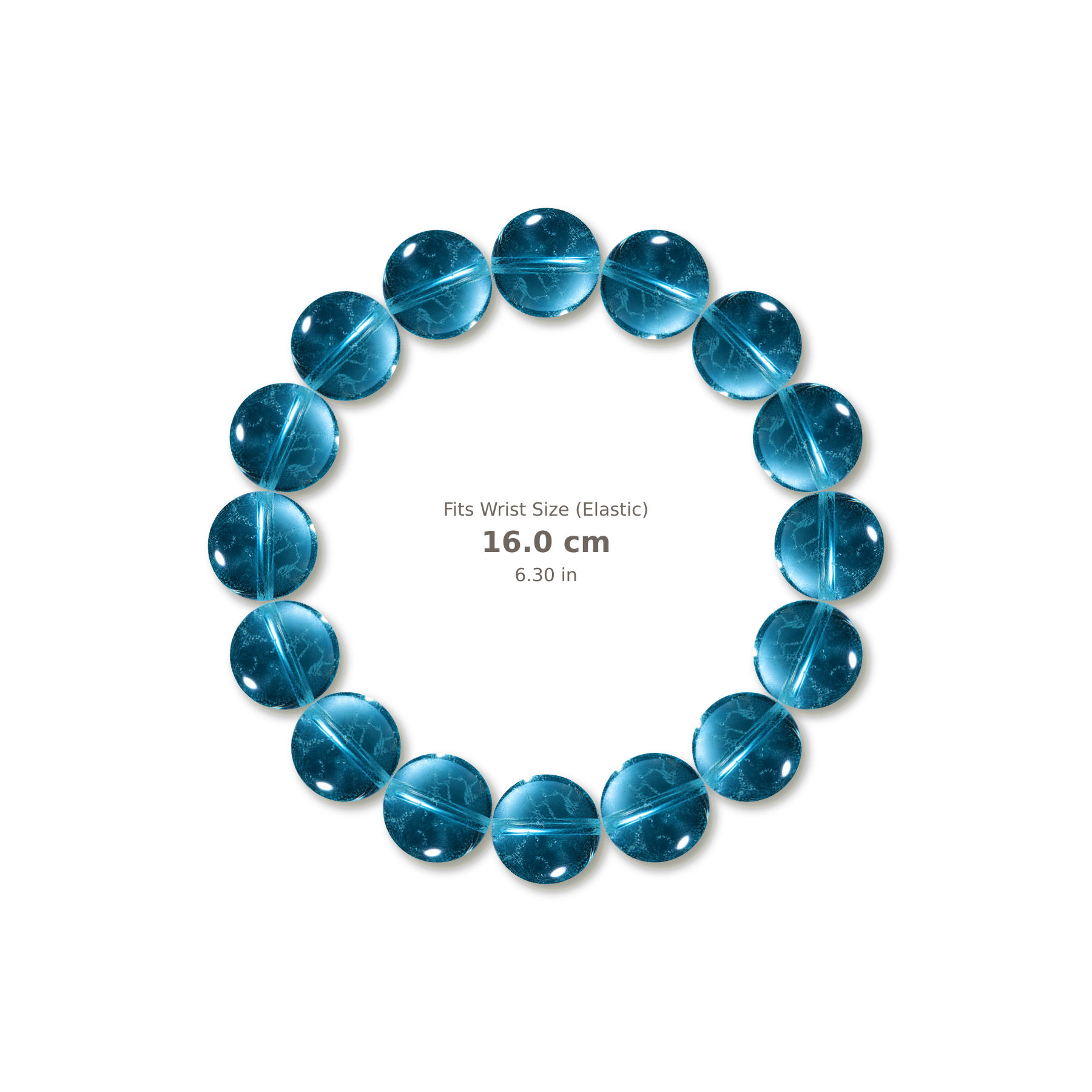 Blue Topaz Bracelet bracelet design — contact spacing 10mm, reference-style soft shadow, no string v9