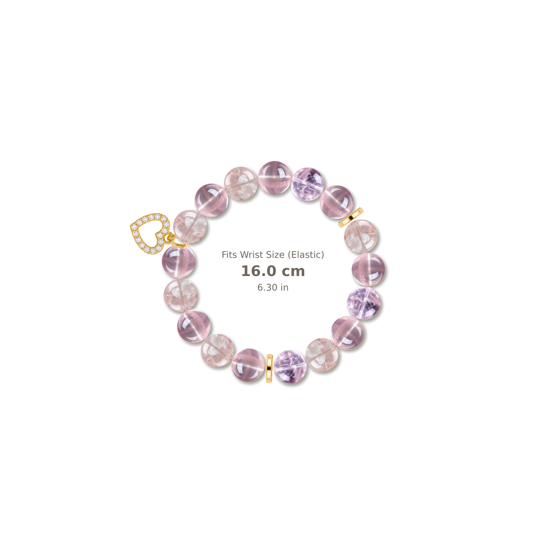 Blush Heart Bracelet bracelet design — evenly distributed accents v3
