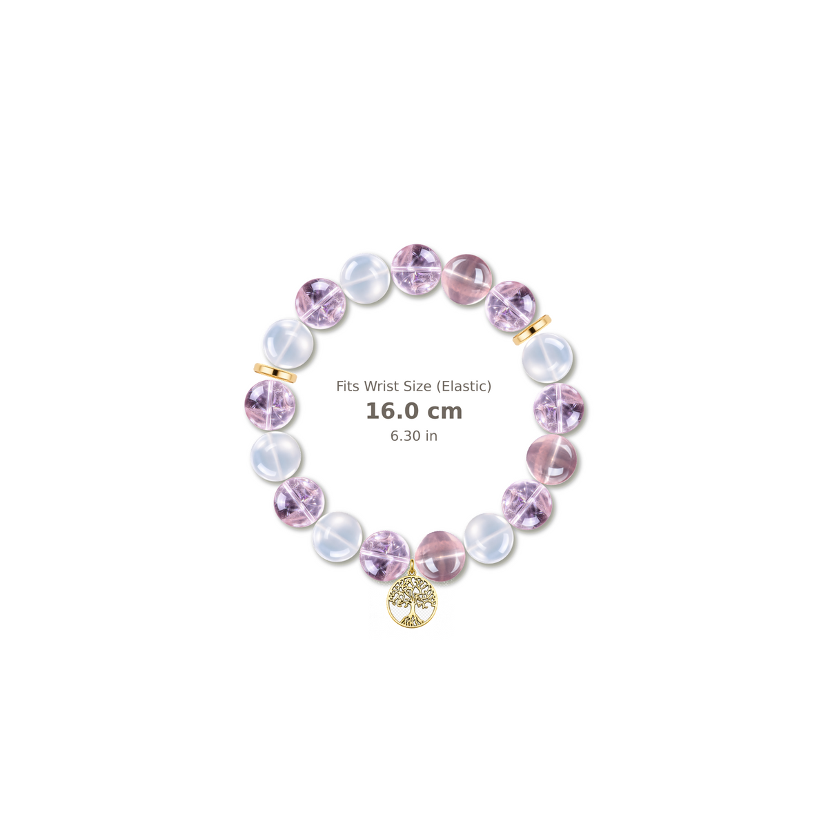 Brave Beginning Bracelet mixed crystal bracelet design — alternating beads with evenly spaced accents and reference-style soft shadow