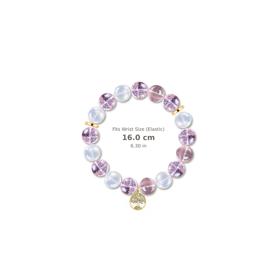 Brave Beginning Bracelet mixed crystal bracelet design — alternating beads with evenly spaced accents and reference-style soft shadow