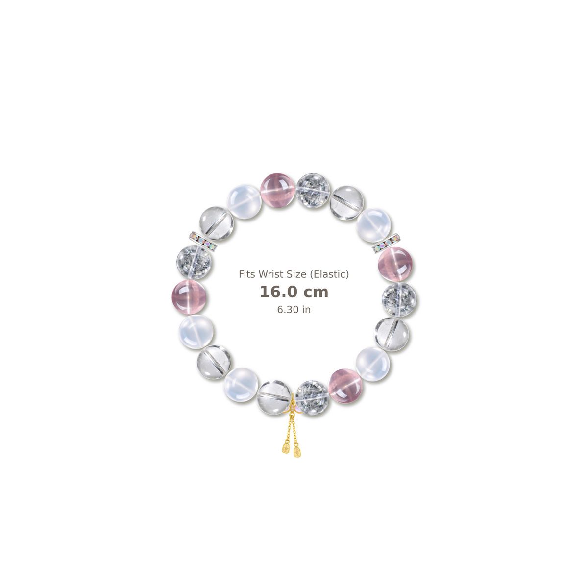 Bridal Light Bracelet mixed crystal bracelet design — alternating beads with evenly spaced accents and reference-style soft shadow