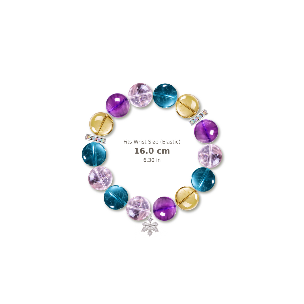 Bright Bond Bracelet mixed crystal bracelet design — alternating beads with evenly spaced accents and reference-style soft shadow