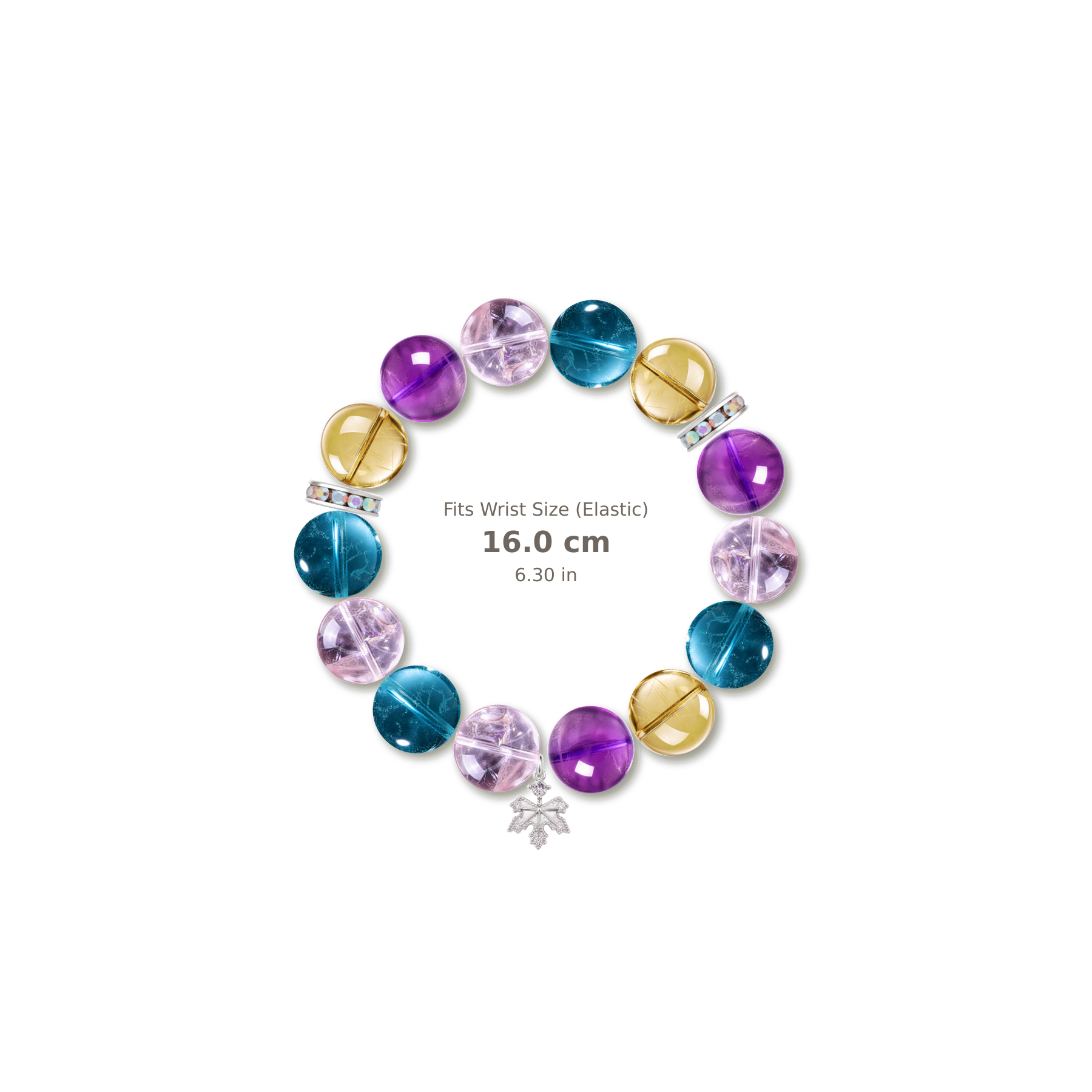 Bright Bond Bracelet mixed crystal bracelet design — alternating beads with evenly spaced accents and reference-style soft shadow