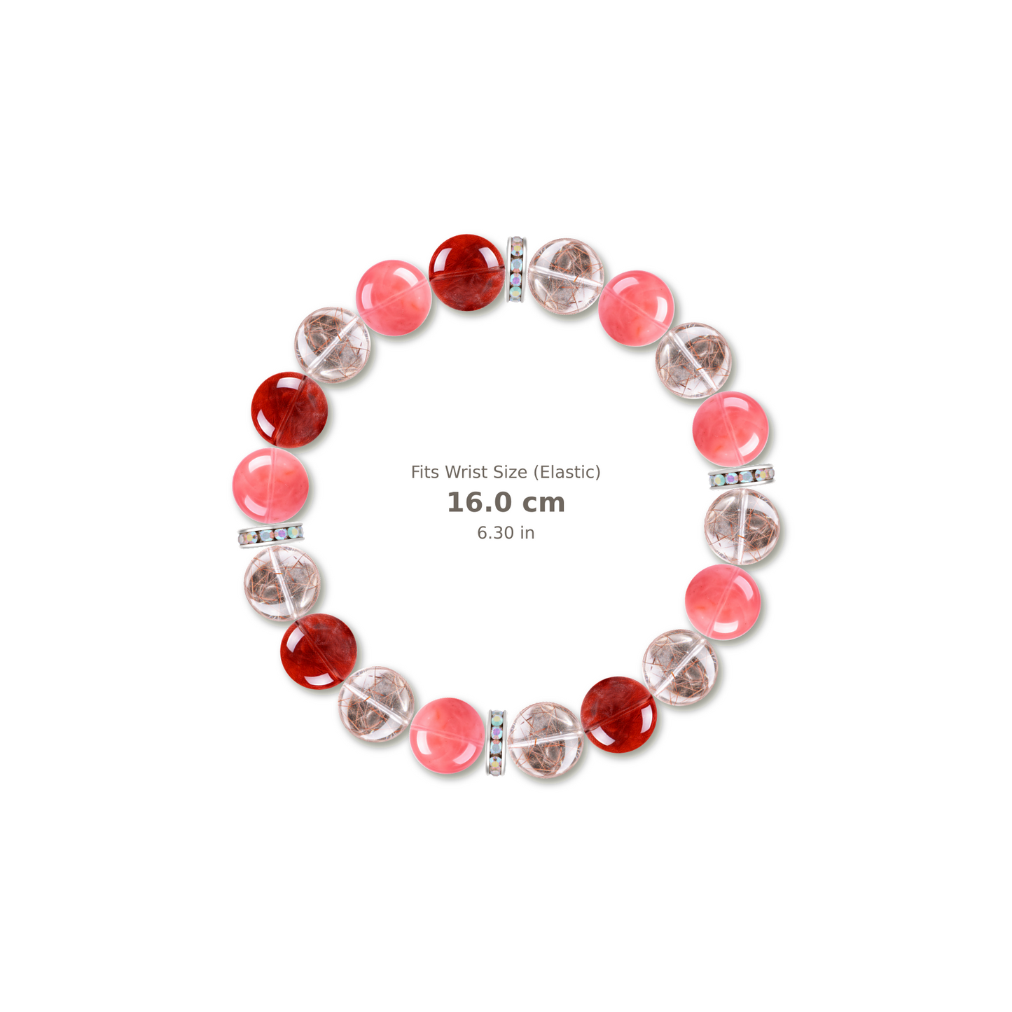 Bright Energy Bracelet mixed crystal bracelet design — alternating beads with evenly spaced accents and reference-style soft shadow