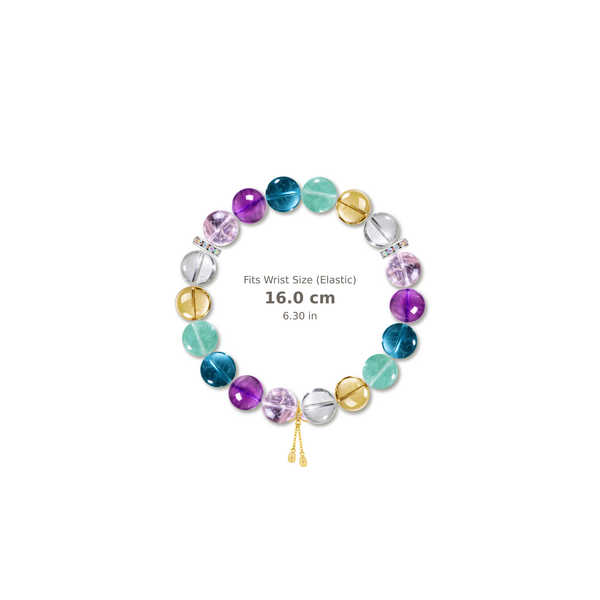 Candy Glow Bracelet mixed crystal bracelet design — alternating beads with evenly spaced accents and reference-style soft shadow