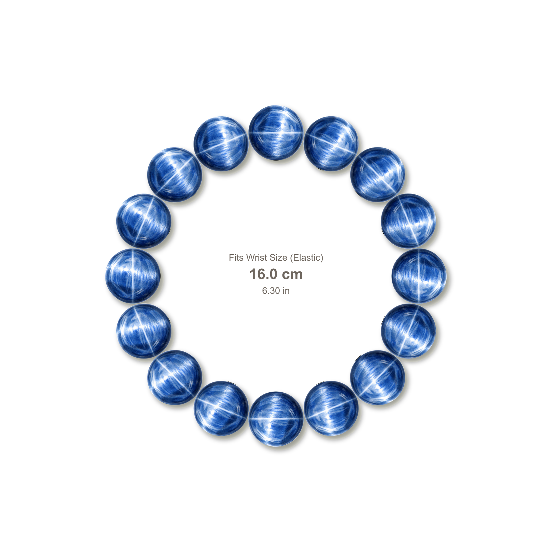 Cat's Eye Kyanite Bracelet bracelet design — contact spacing 10mm, reference-style soft shadow, no string v9