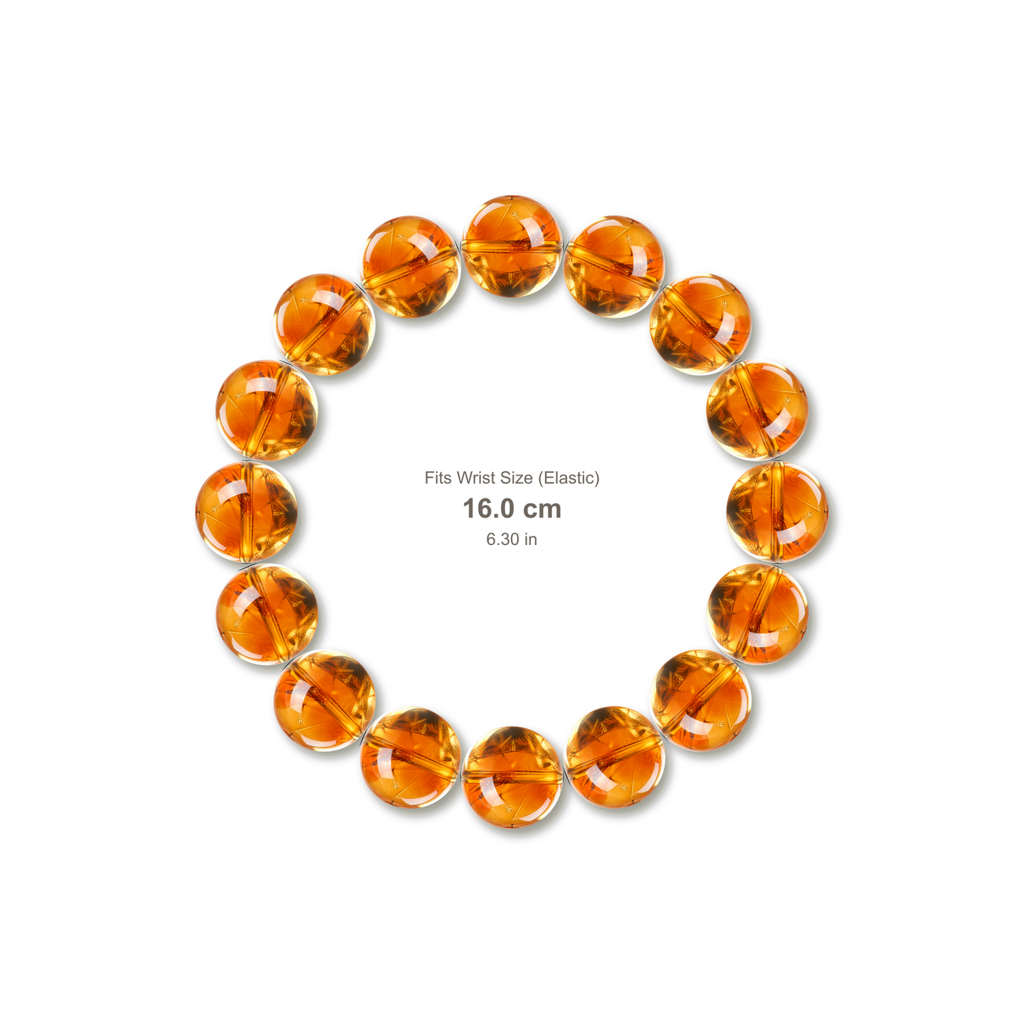 Citrine Phantom Quartz Bracelet bracelet design — contact spacing 10mm, reference-style soft shadow, no string v9