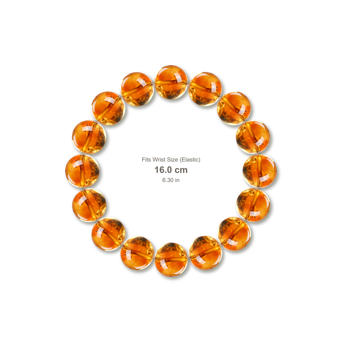 Citrine Phantom Quartz Bracelet bracelet design — contact spacing 10mm, reference-style soft shadow, no string v9