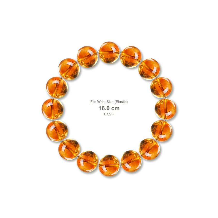 Citrine Phantom Quartz Bracelet bracelet design — contact spacing 10mm, reference-style soft shadow, no string v9