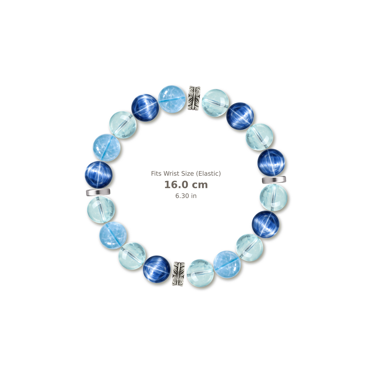 Clear Expression Bracelet mixed crystal bracelet design — alternating beads with evenly spaced accents and reference-style soft shadow