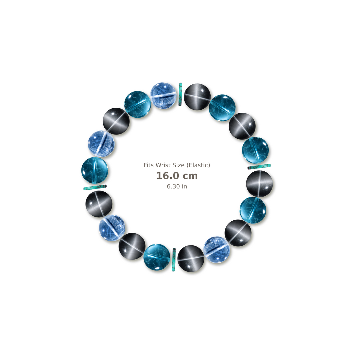 Clear Message Bracelet mixed crystal bracelet design — alternating beads with evenly spaced accents and reference-style soft shadow