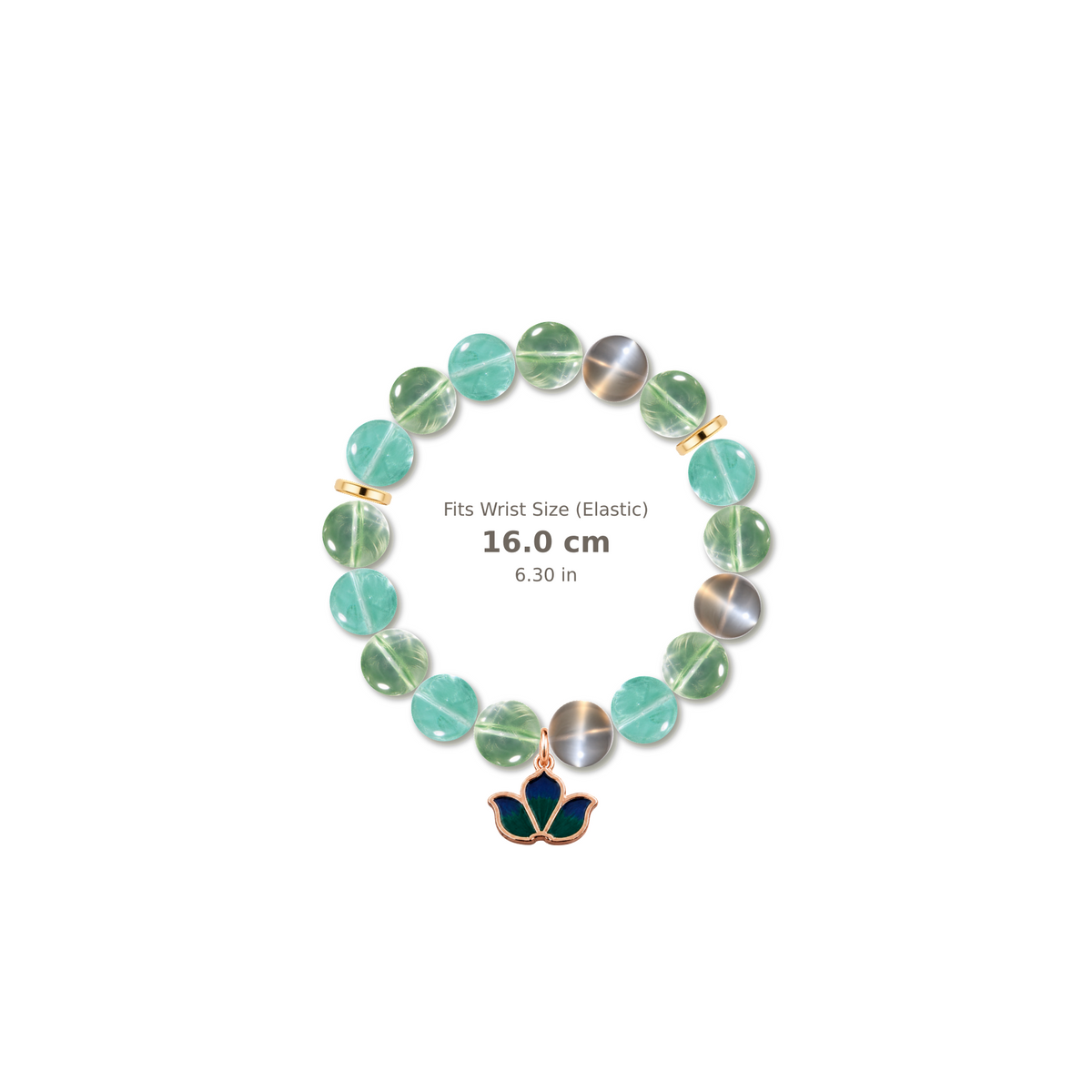 Creative Bloom Bracelet mixed crystal bracelet design — alternating beads with evenly spaced accents and reference-style soft shadow