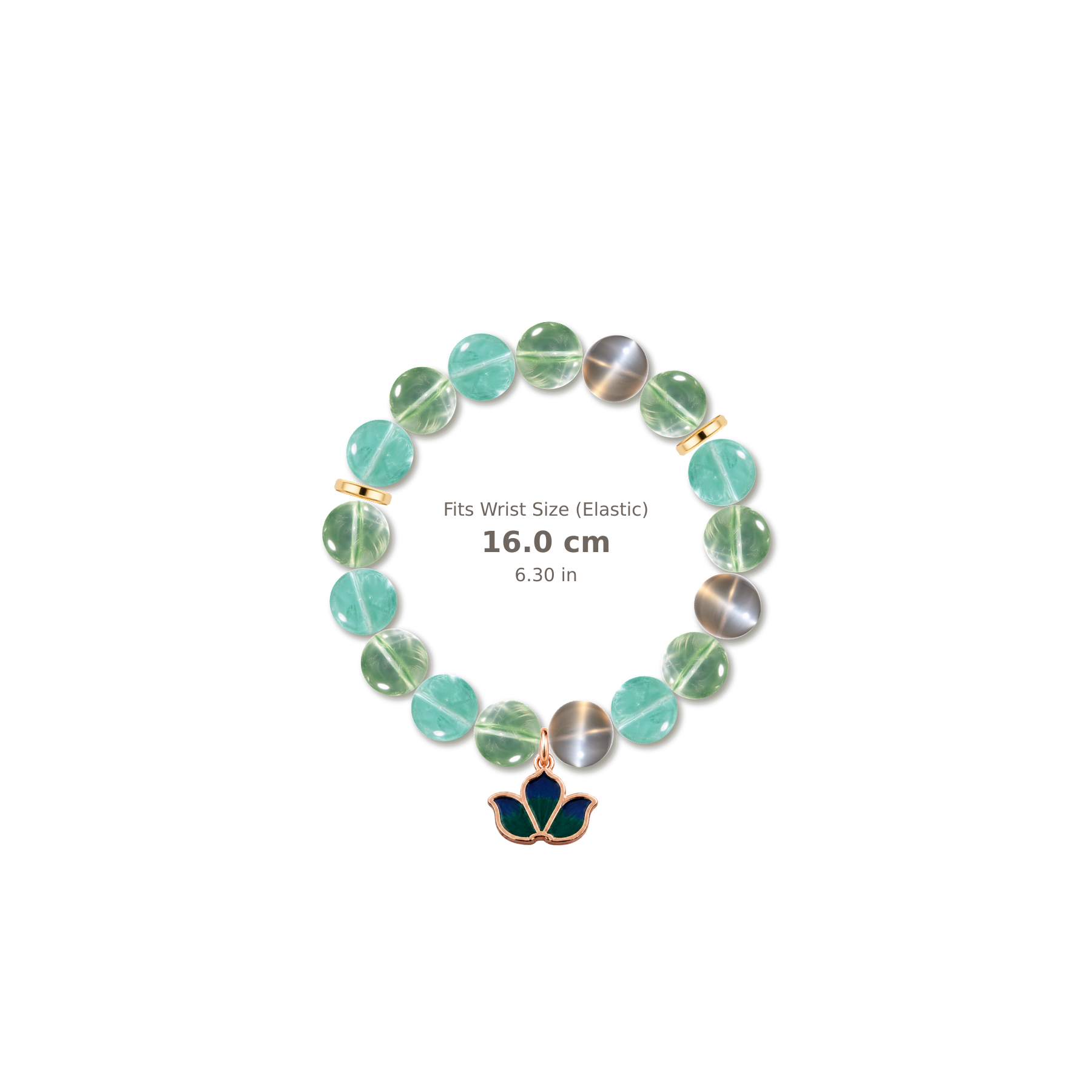 Creative Bloom Bracelet mixed crystal bracelet design — alternating beads with evenly spaced accents and reference-style soft shadow