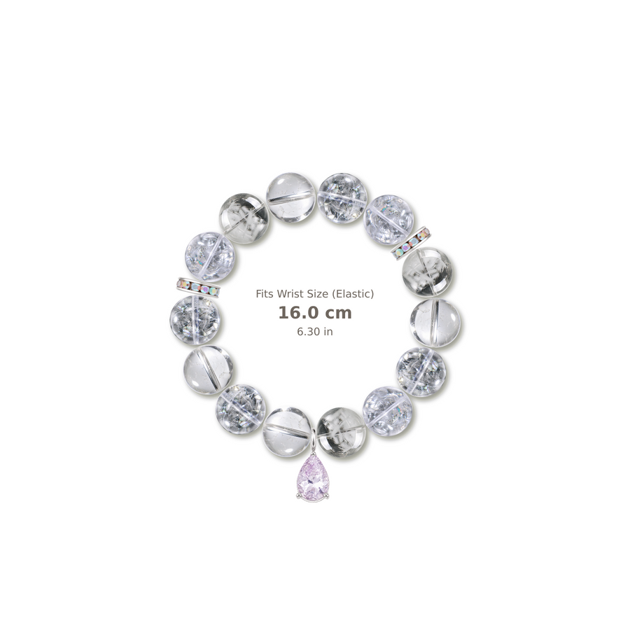 Crystal Snow Bracelet mixed crystal bracelet design — alternating beads with evenly spaced accents and reference-style soft shadow
