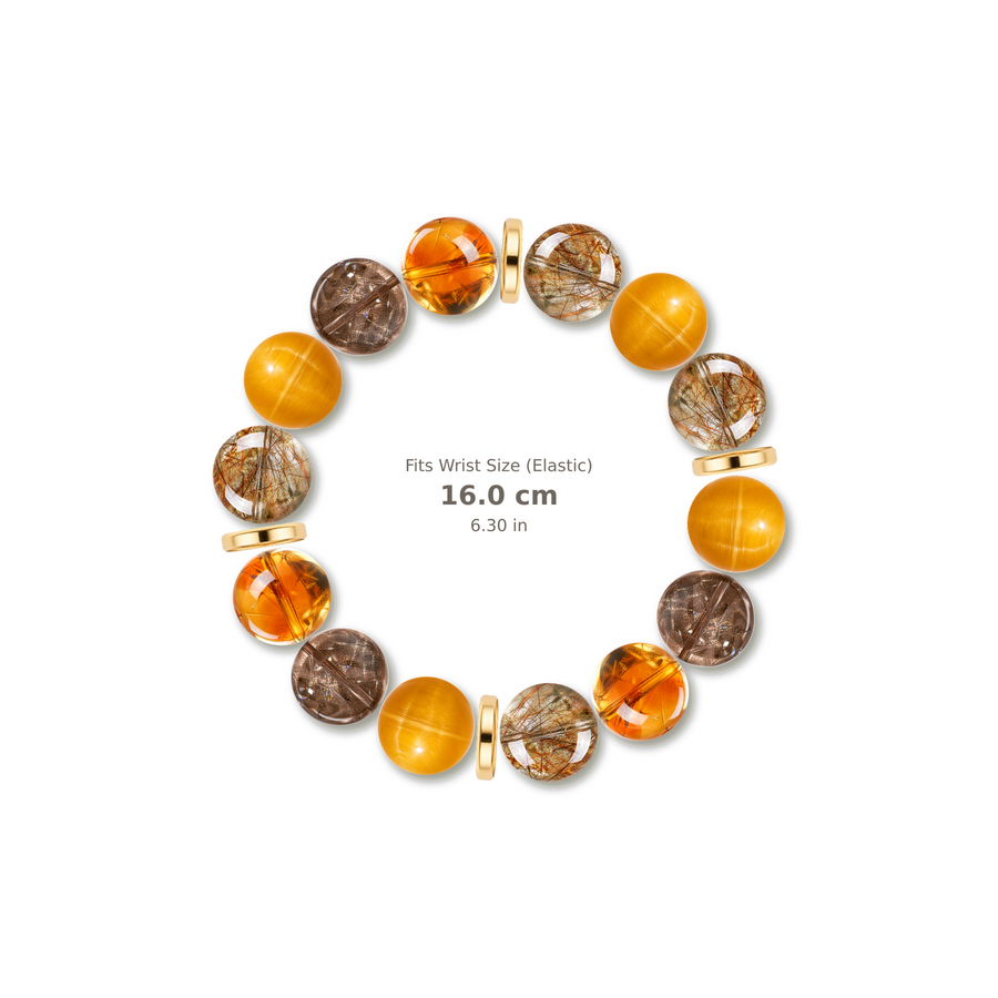 Evening Luxe Bracelet mixed crystal bracelet design — alternating beads with evenly spaced accents and reference-style soft shadow