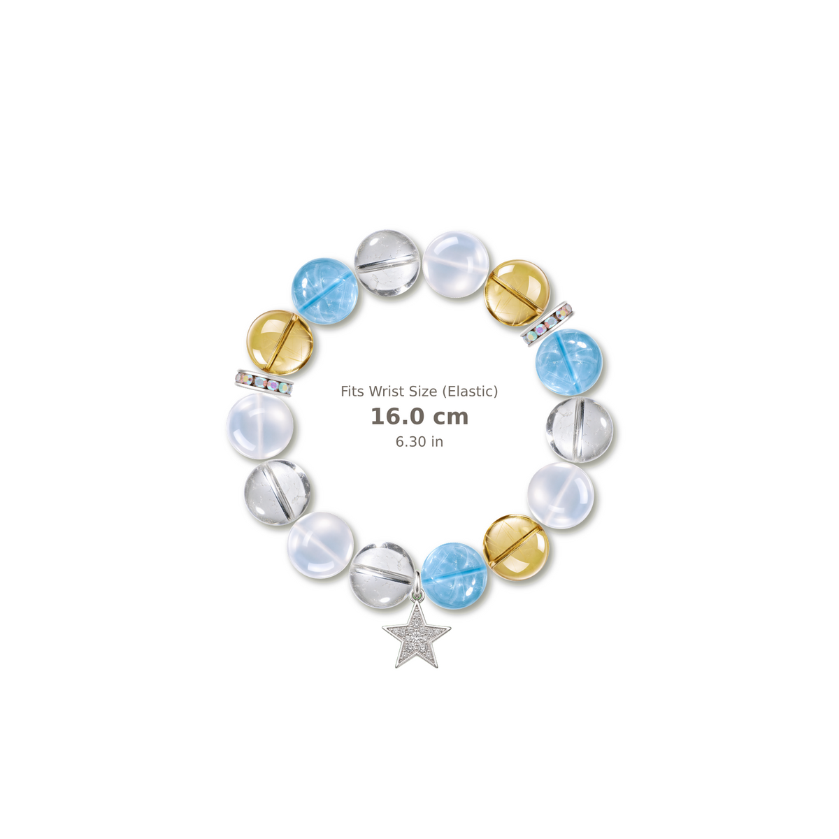 Family Light Bracelet mixed crystal bracelet design — alternating beads with evenly spaced accents and reference-style soft shadow