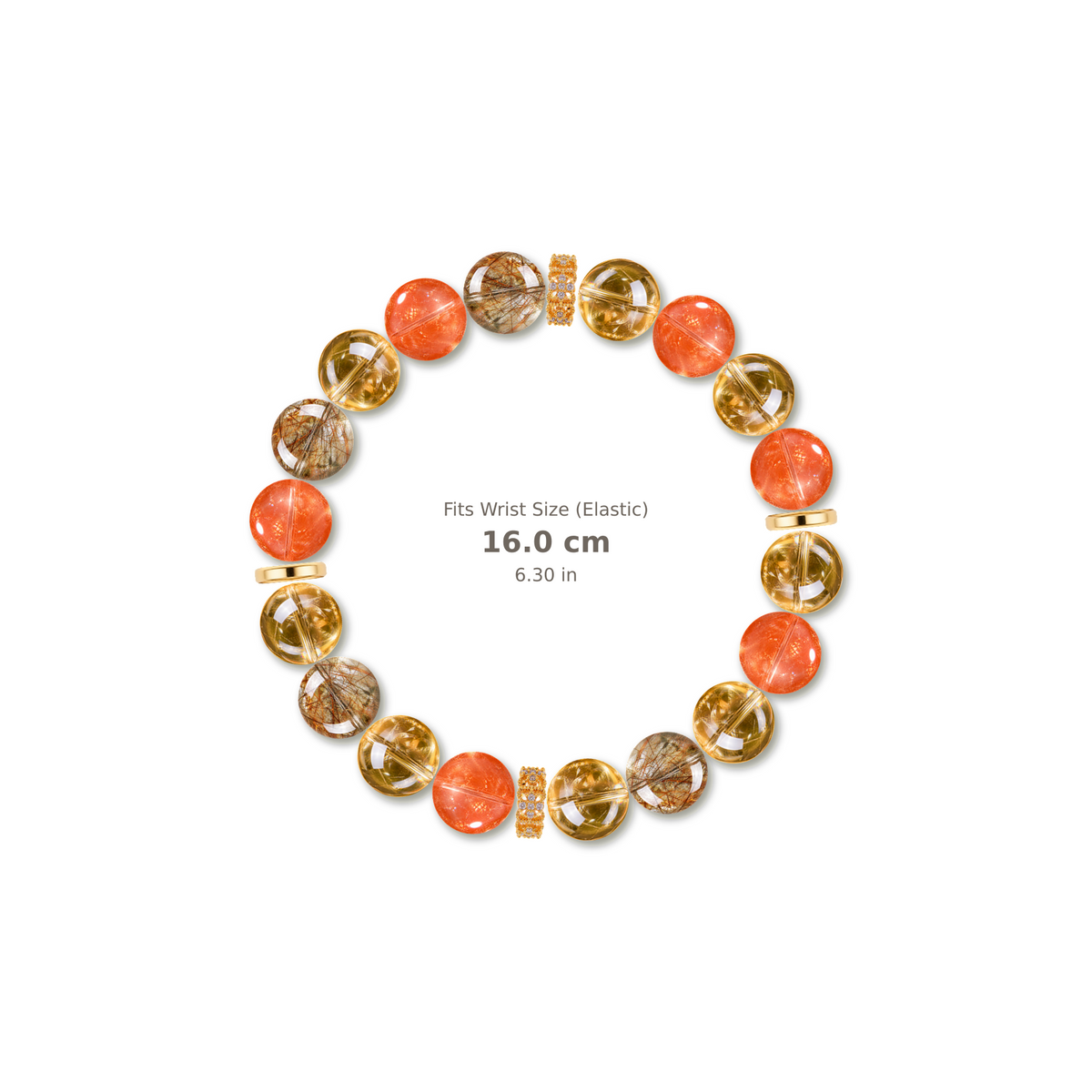Flourish Bracelet mixed crystal bracelet design — alternating beads with evenly spaced accents and reference-style soft shadow