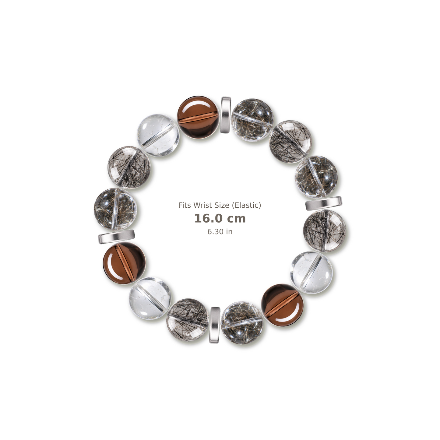 Focus Line Bracelet mixed crystal bracelet design — alternating beads with evenly spaced accents and reference-style soft shadow
