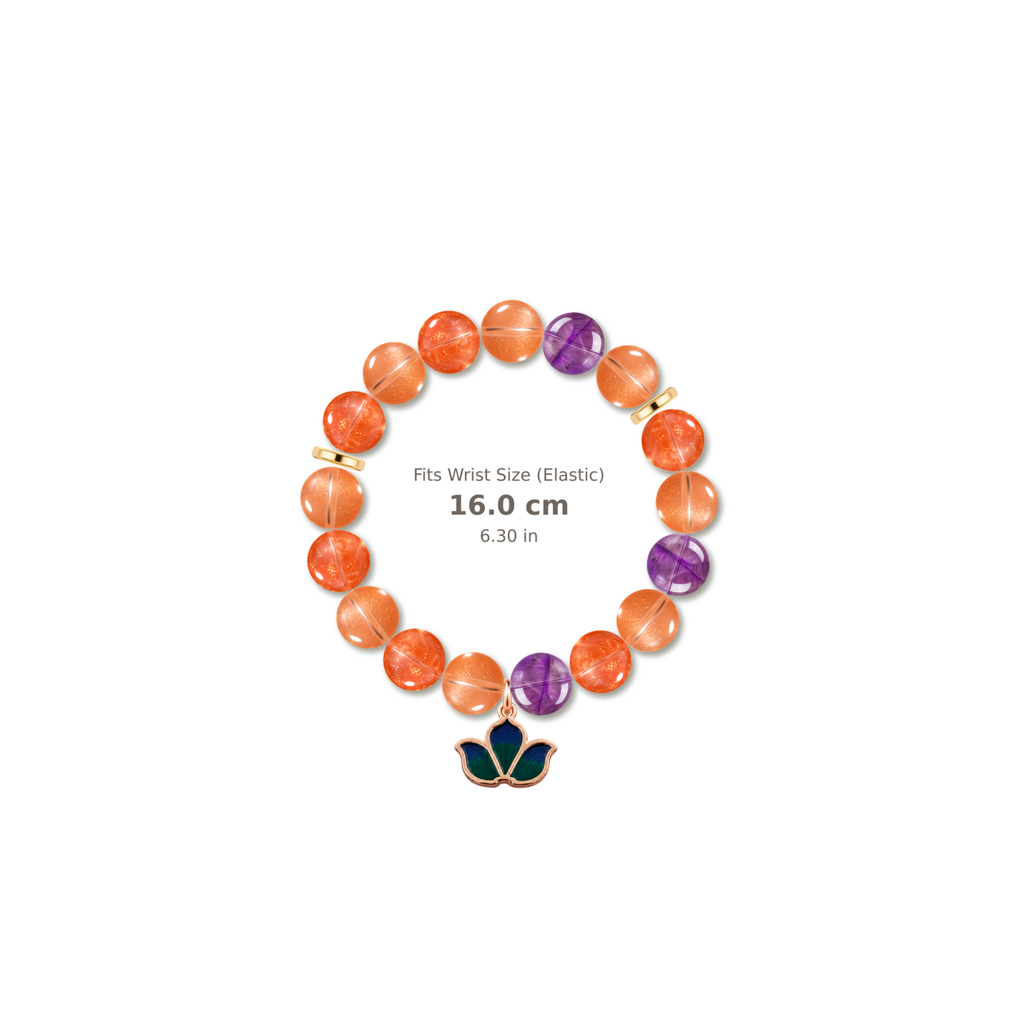 Free Spirit Bracelet mixed crystal bracelet design — alternating beads with evenly spaced accents and reference-style soft shadow