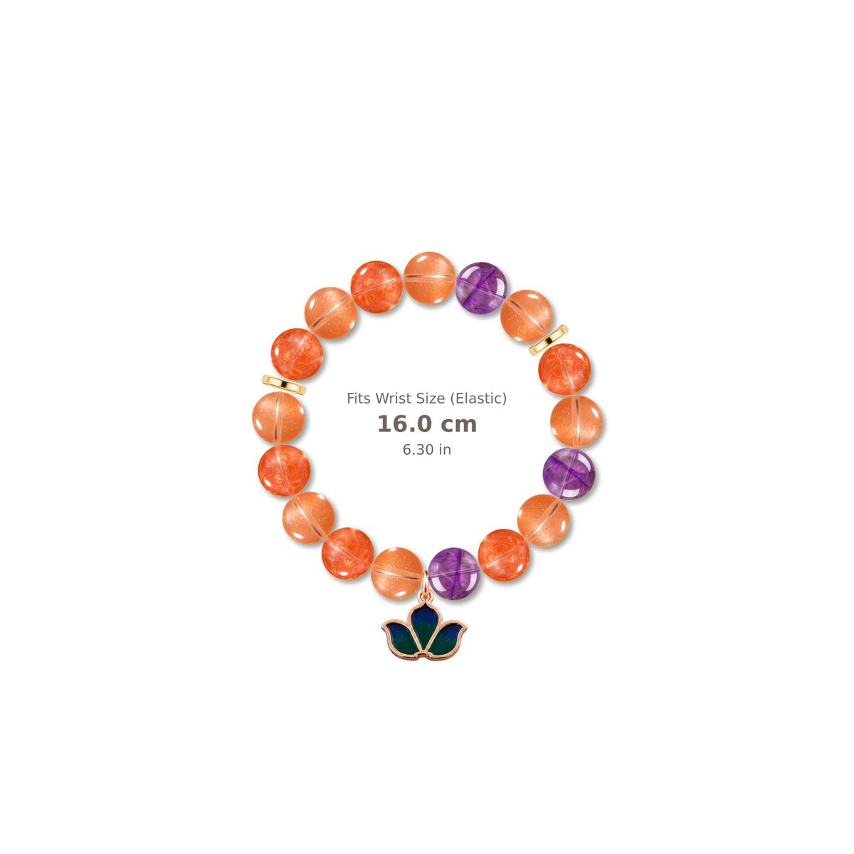 Free Spirit Bracelet mixed crystal bracelet design — alternating beads with evenly spaced accents and reference-style soft shadow